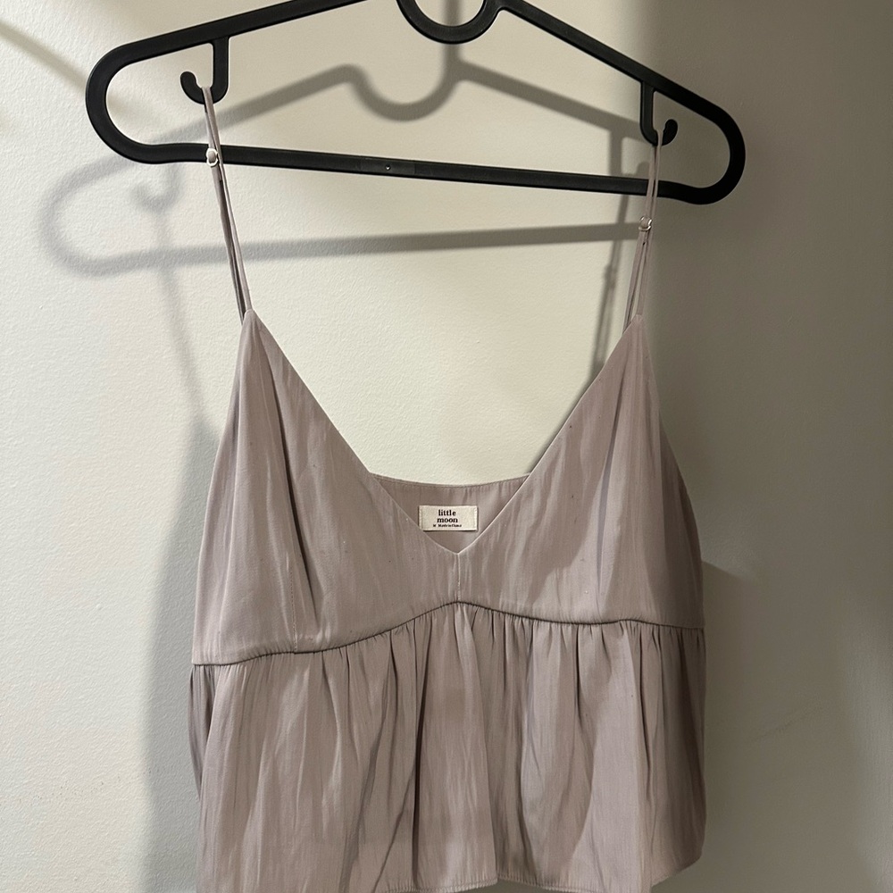 Beige Spaghetti Strap Top
